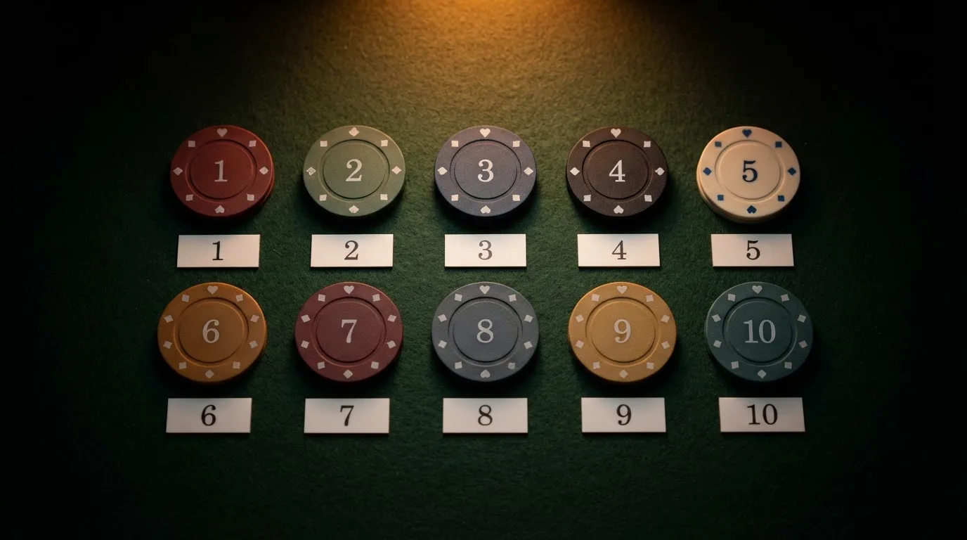 Collage con los logotipos de los diez casinos con bingo online analizados, ordenados sobre una mesa de juego virtual