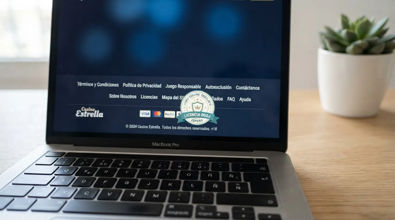 Sello de licencia de Curaçao eGaming visible en el pie de página de un casino online que opera con criptomonedas
