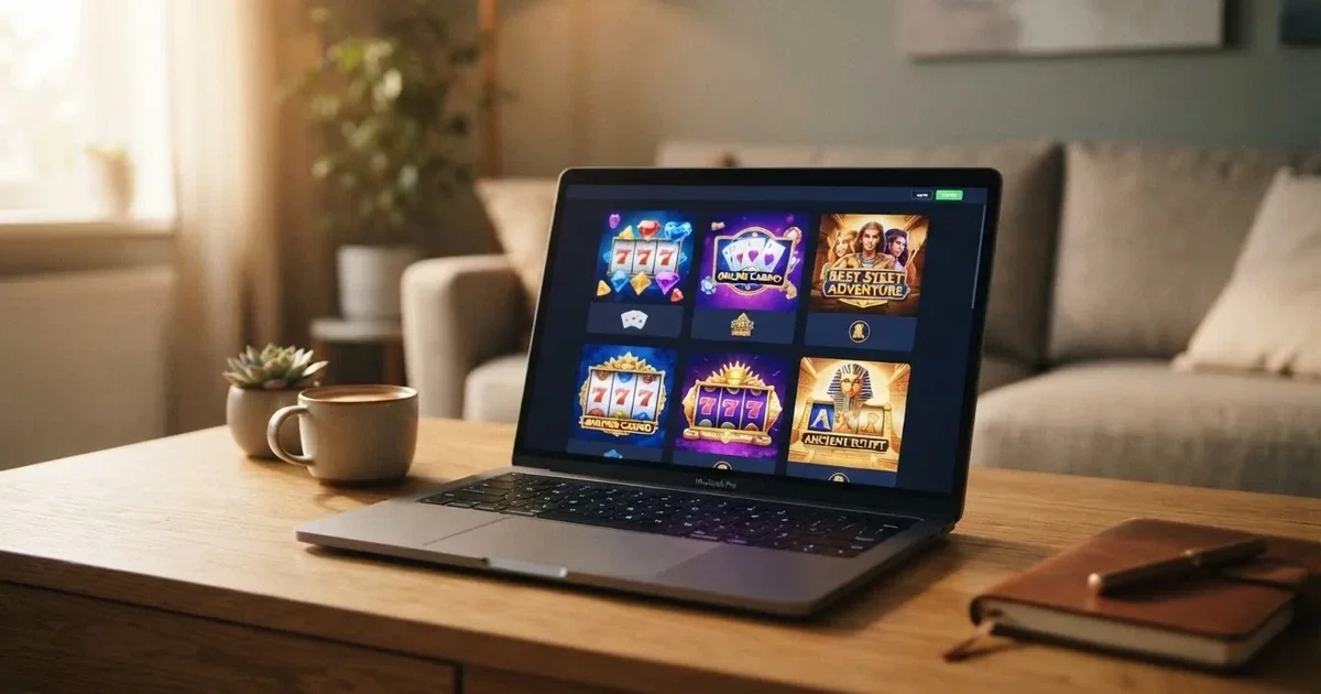 Interfaz de un casino online con licencia DGOJ mostrando tragaperras de Big Time Gaming en el lobby