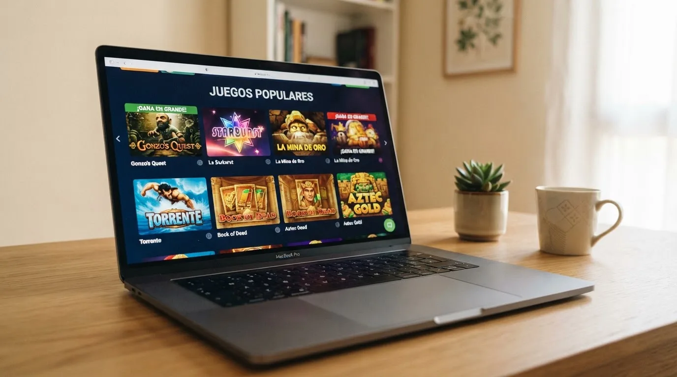 Pantalla dividida de varios casinos online con sus páginas de inicio en español y el distintivo de licencia visible