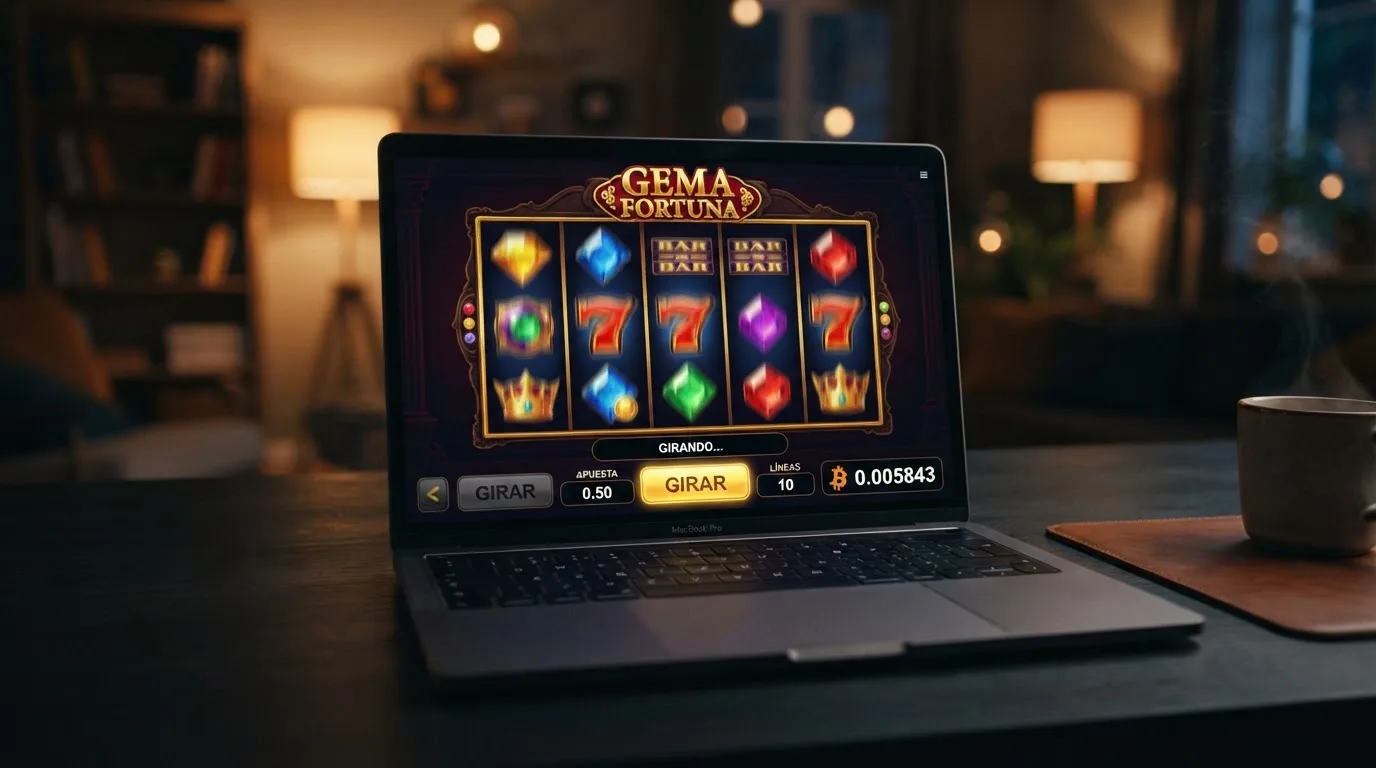 Sala de tragaperras online con títulos de proveedores como Pragmatic Play y Evolution, con el saldo de juego visible en criptomoneda